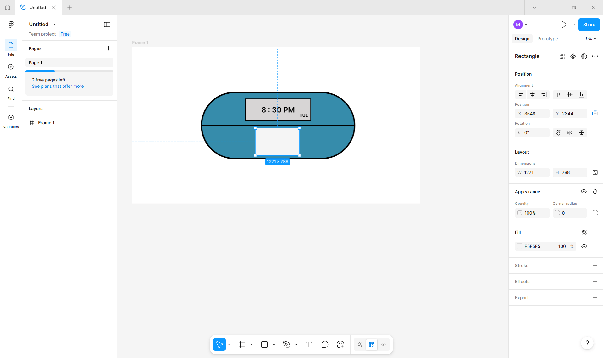 Rectangle for Medicine slot